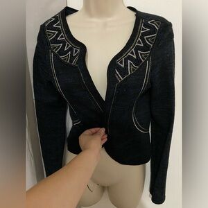 Dark blue cardigan (crop) like new.